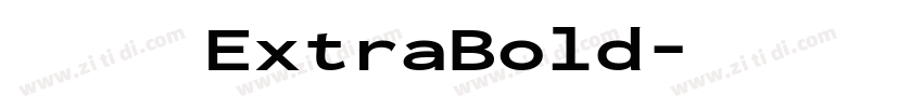 天舒宋 ExtraBold字体转换
